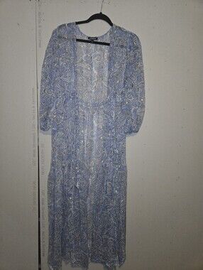 Light Blue Paisley Maxi Dress Cover